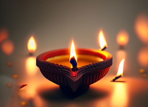 Hintergrund der Diwali-Öllampe