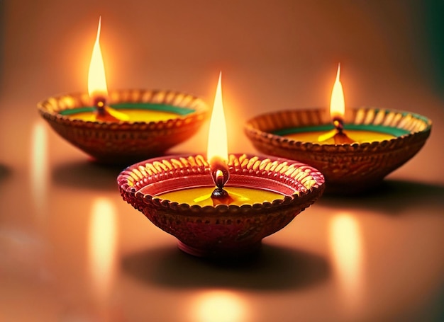 Hintergrund der Diwali-Öllampe