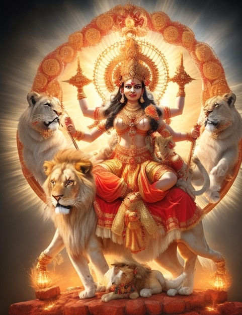 Foto hintergrund der durga-ashtami