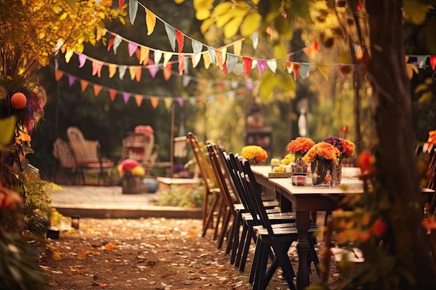 Hintergrund der Herbstgartenfeier