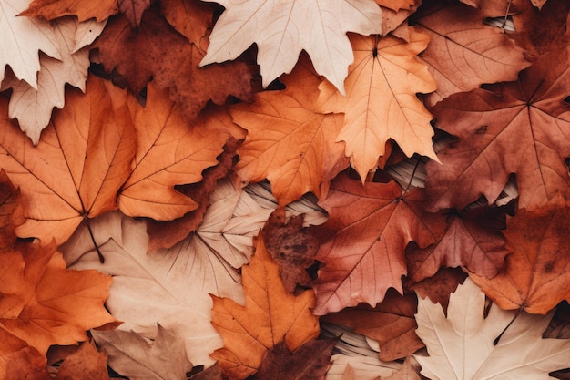 Hintergrund der herbstlichen orangefarbenen Blätter