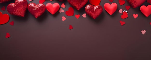 Hintergrund der Liebesherzen Valentinstags-Design-Thema