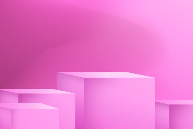 Hintergrund der Produktdarstellung mit 3D-Würfelstand