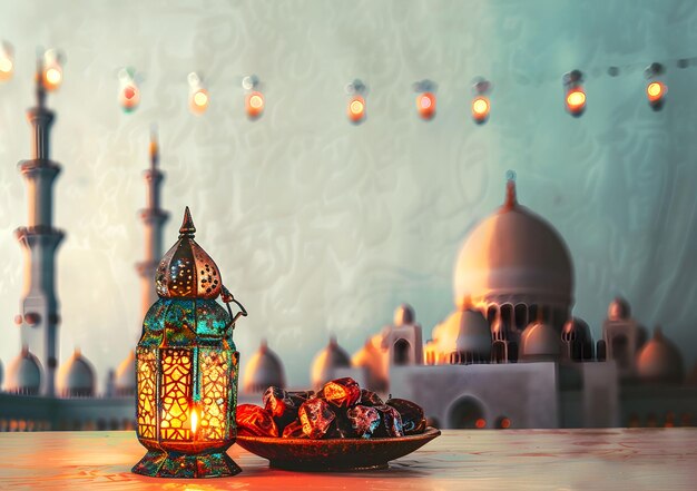 Foto hintergrund der ramadan-iftar-moschee