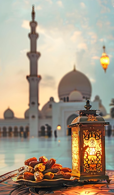 Foto hintergrund der ramadan-iftar-moschee
