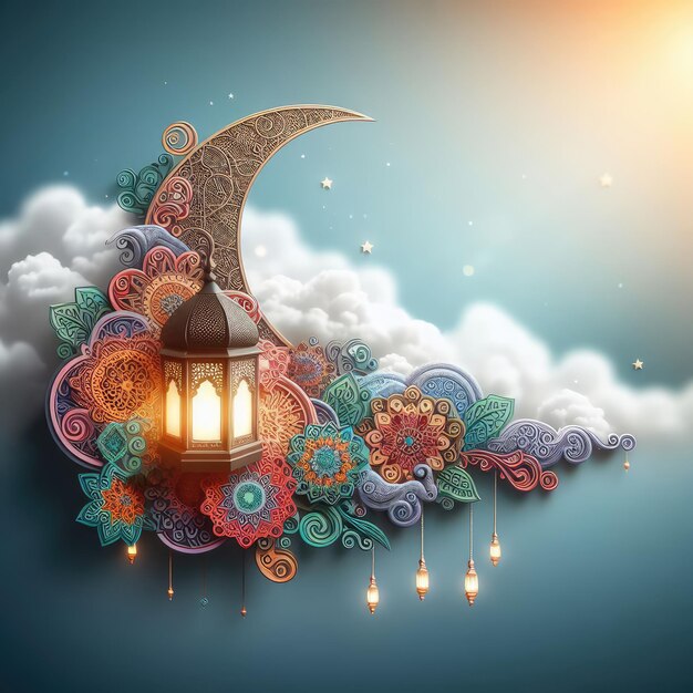 Hintergrund der Ramadan-Karem-Lampe