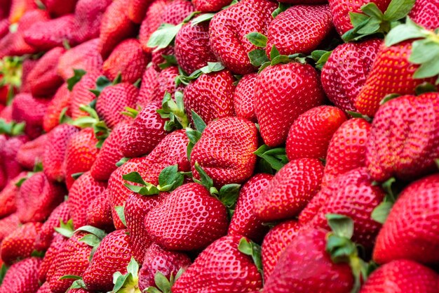 Hintergrund der roten Erdbeeren