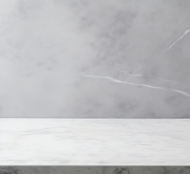Hintergrund der Tischfläche aus grauem Marmor für die Anzeige von Küchenprodukten