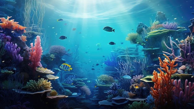 Hintergrund der Unterwasserwelt