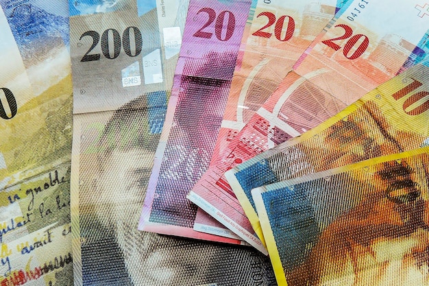 Foto hintergrund der verschiedenen euro-banknoten finanzkonzept