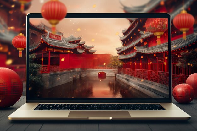 Hintergrund der Website-Vorlage für Elementkunst im chinesischen Stil