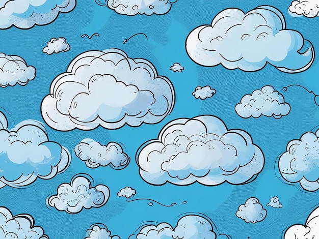 Hintergrund der Wolkenmusterillustration