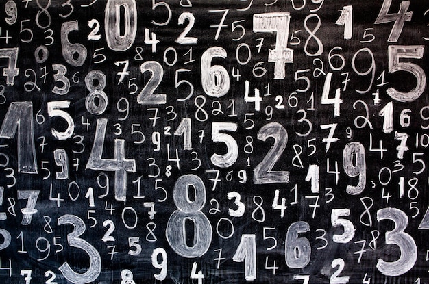 Hintergrund der Zahlen von null bis neun Zahlenstruktur