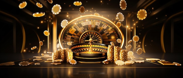 Hintergrund des 3D-Casino-Designs