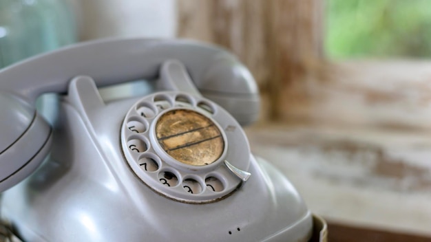 Hintergrund des alten antiken Vintage-Telefons