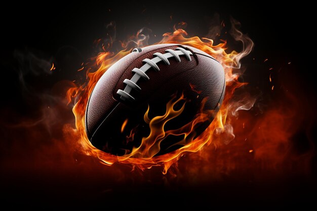 Hintergrund des American-Football-Feldes mit Ball