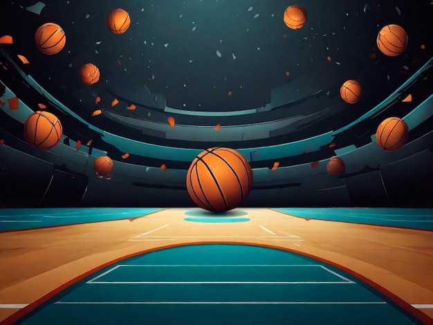 Hintergrund des Basketballs