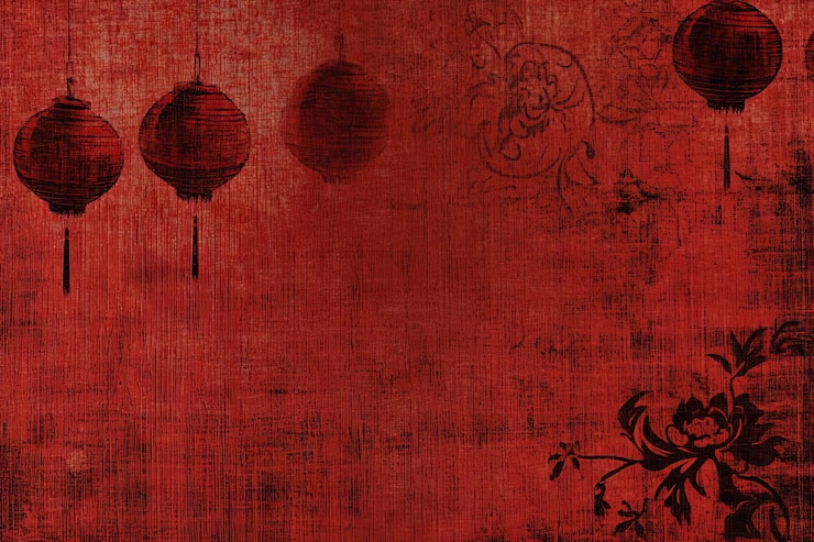 Foto hintergrund des chinesischen neujahrs mit roten laternen