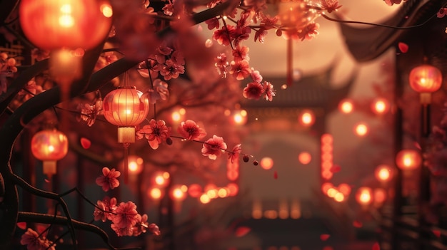 Hintergrund des chinesischen Neujahrsfestivals