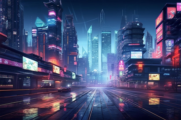 Hintergrund des Cyberpunk