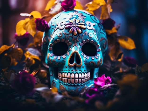 Hintergrund des Dia de los muertos zum Tag der Toten