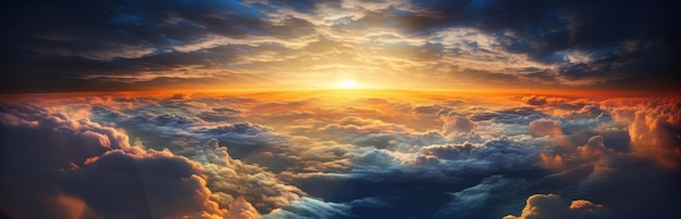 Hintergrund des farbenfrohen Himmels Konzept Schöner Sonnenuntergang Himmels Natur Himmels Hintergründe Generative KI