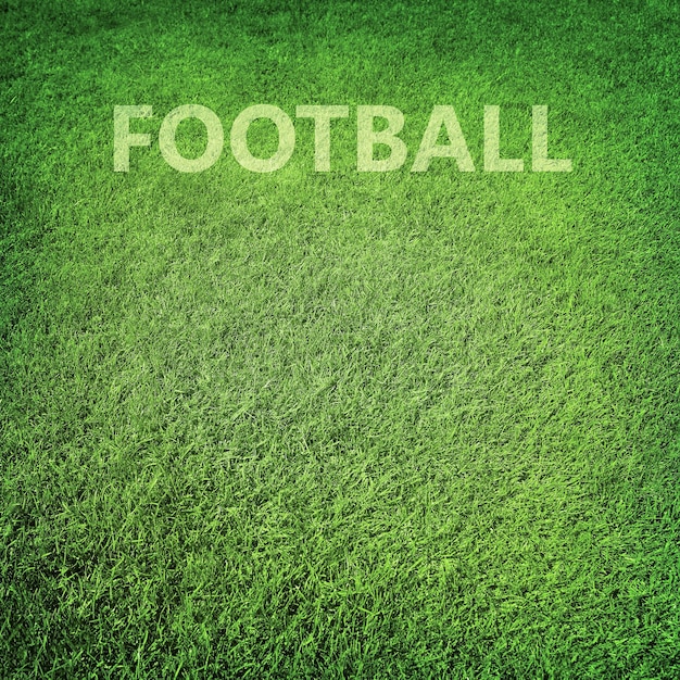 Hintergrund des Fußballs auf grünem Rasen