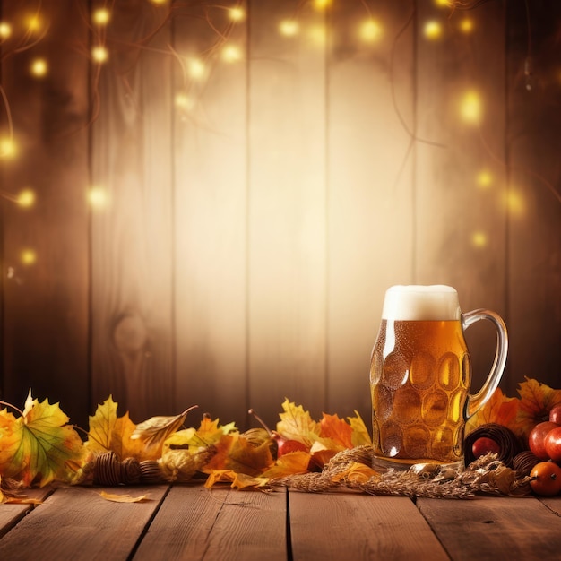 Foto hintergrund des herbstbierfestivals illustration ai generativexa