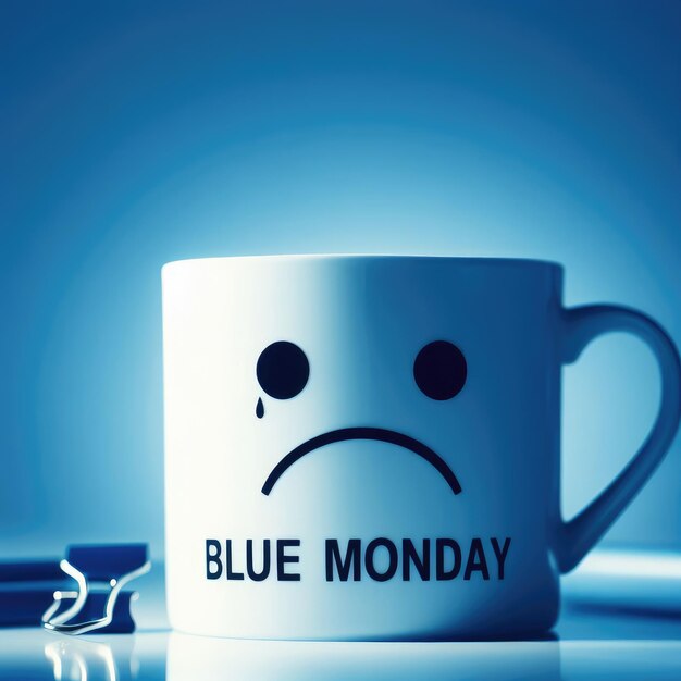 Hintergrund des Konzepts Sad Blue Monday