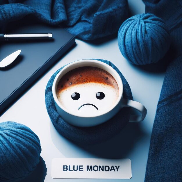 Hintergrund des Konzepts Sad Blue Monday