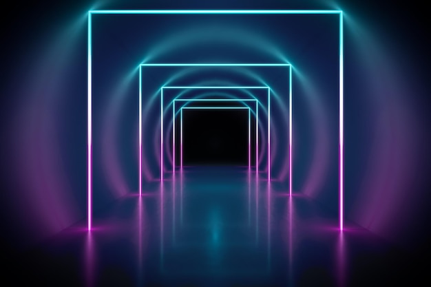 Hintergrund des Neonlicht-Tunnels