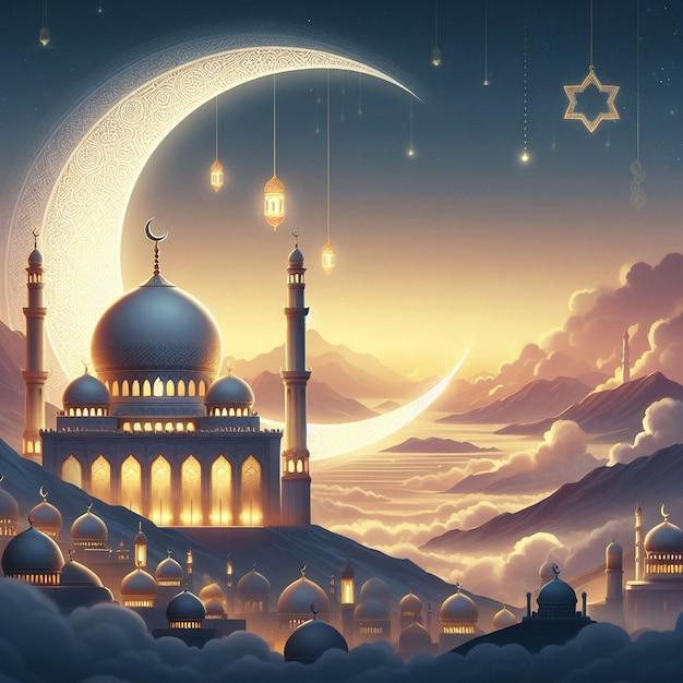 Hintergrund des Ramadan-Posters