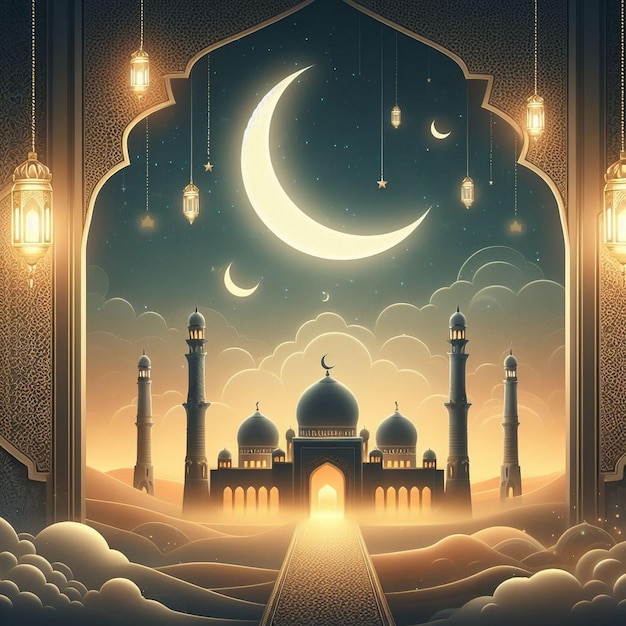 Hintergrund des Ramadan-Posters