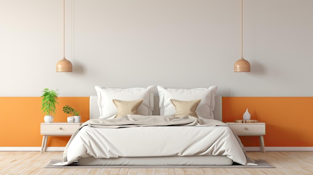 Hintergrund des Schlafzimmers Kommerzielle Fotografie einer perfekt gefalteten eleganten Matte