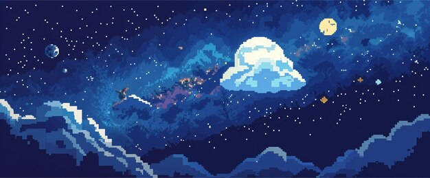 Hintergrund des Spiels Pixel Space Adventures