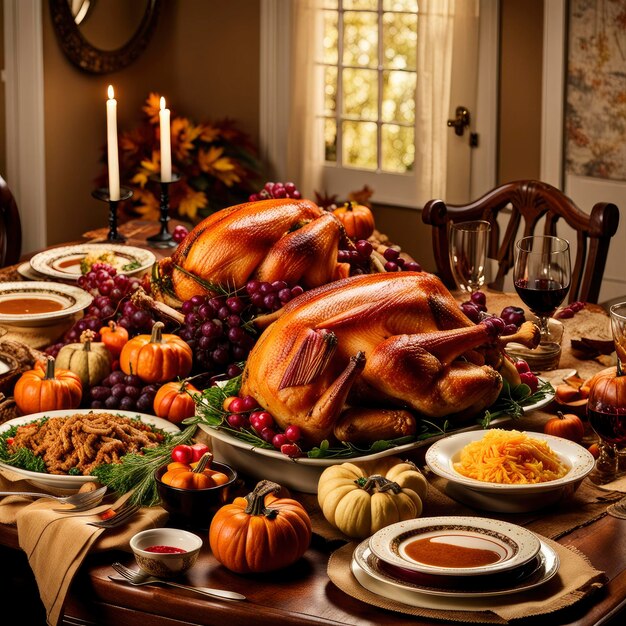 Hintergrund des Thanksgiving-Dinners