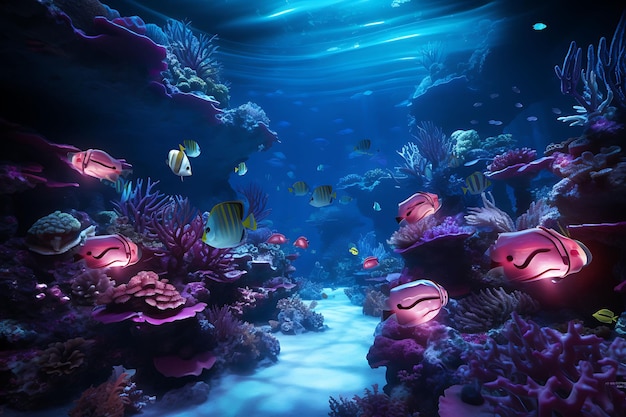 Hintergrund des Unterwasserabenteuers Hintergrund Korallenriff Requisiten Muscheln Div für Content Creator Stream