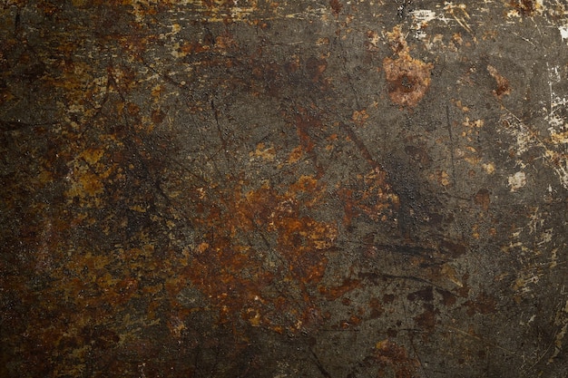 Hintergrund Die Textur der alten, rostigen Metallplatte mit Rissen