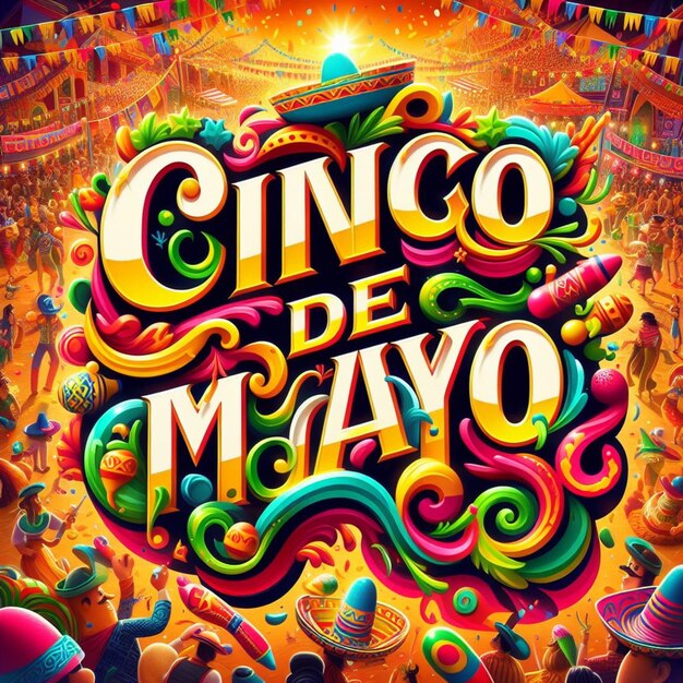 Hintergrund eines lebendigen Cinco de Mayo