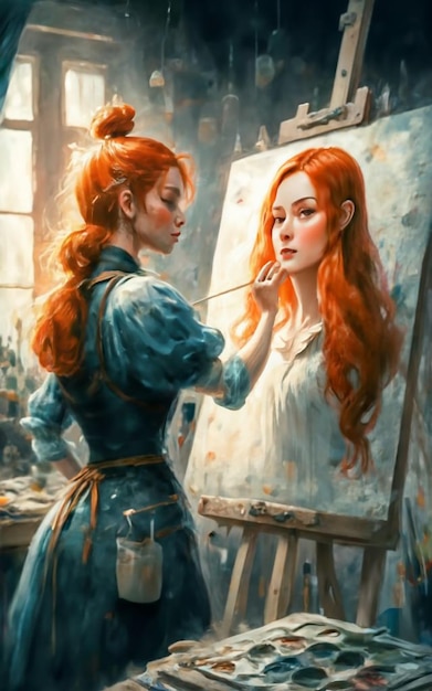 Hintergrund eines Porträtbildes malen
