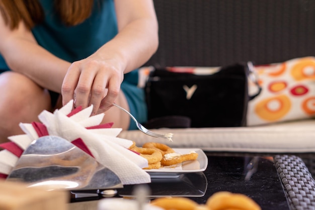 Hintergrund einiger Pommes Frites