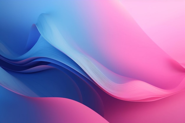 Hintergrund fließen hell Kunst blau Design Kurve rot geometrische Farbverlauf leerer Hintergrund Generative AI