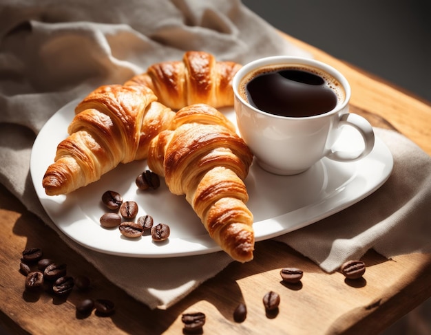 Hintergrund Frühstück brauner Kaffee Hochwertiges Foto