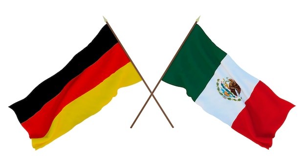 Hintergrund für Designer Illustratoren Flaggen zum Nationalen Unabhängigkeitstag Deutschland und Mexiko