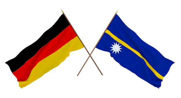 Hintergrund für Designer Illustratoren Flaggen zum Nationalen Unabhängigkeitstag Deutschland und Nauru