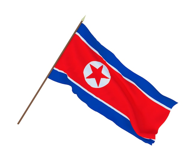 Hintergrund für Designer Illustratoren Nationale Unabhängigkeitstagsflaggen von Nordkorea