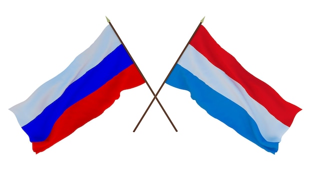 Hintergrund für Designer Illustratoren Nationaler Unabhängigkeitstag Flaggen von Russland und Luxemburg