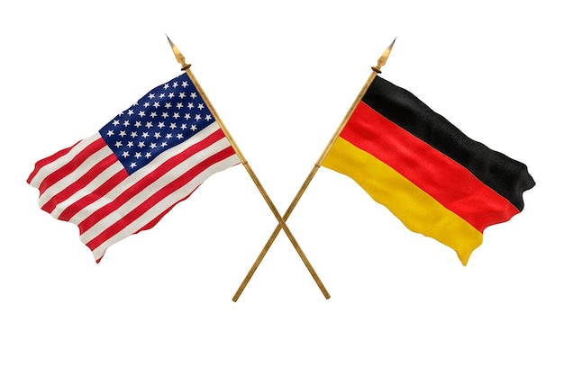 Foto hintergrund für designer nationalfeiertag nationalflaggen der vereinigten staaten von amerika usa und deutschland