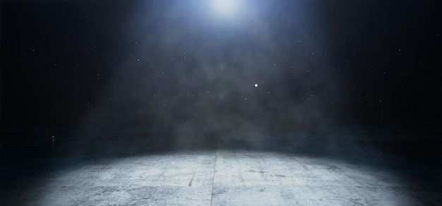 Hintergrund für futuristisches Design Hintergrund für Ihr Produkt Futuristischer Hintergrund Dunkle leere Straße dunkelblauer Hintergrund leere dunkle Bühne Neonlicht Spotlights