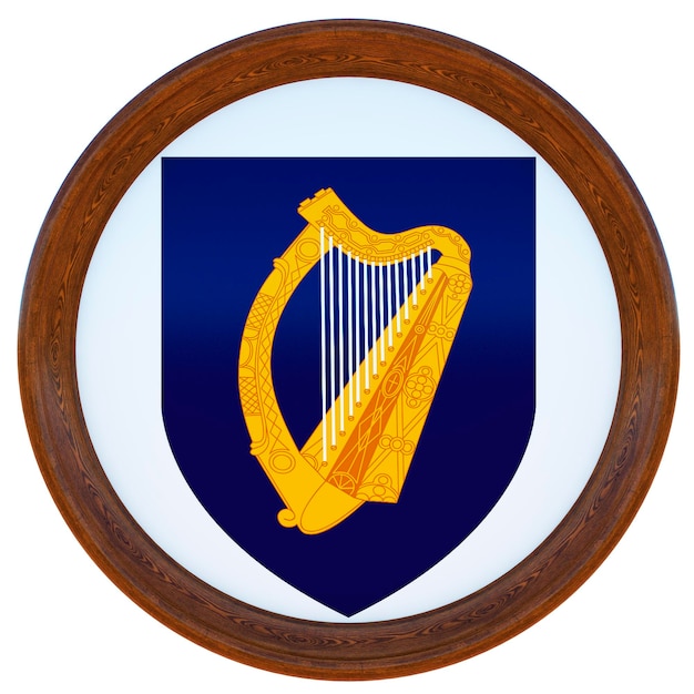 Hintergrund für Redakteure und Designer Nationalfeiertag 3D-Darstellung Nationalwappen Irland